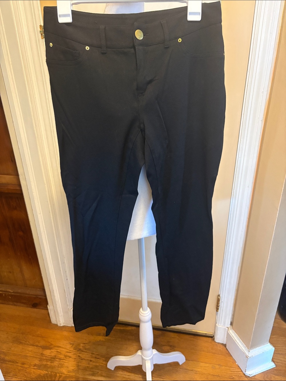 INC International Concepts Black Women's Pull-On Chinos
